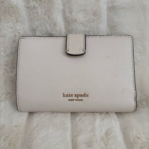Kate Spade Cream Medium Leather Wallet Pebble Leather
